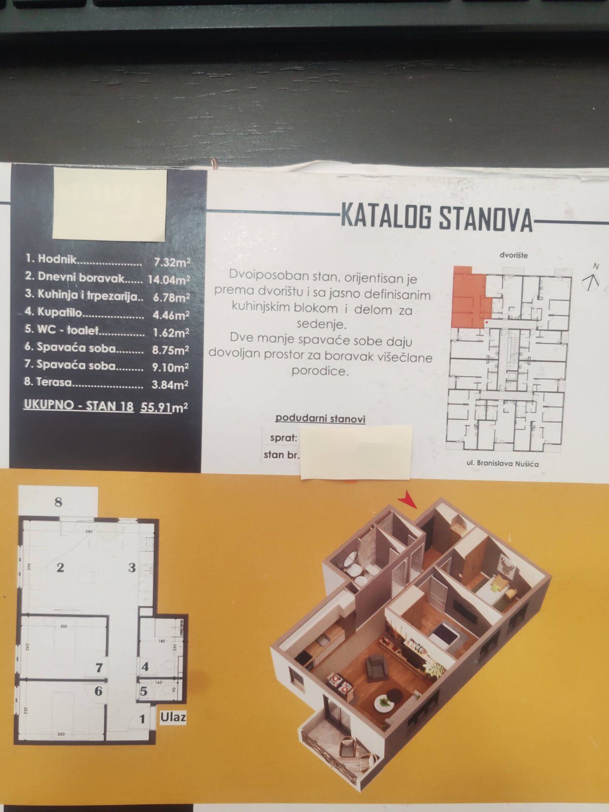Stan u Obrenovcu-Rvati-56 m2