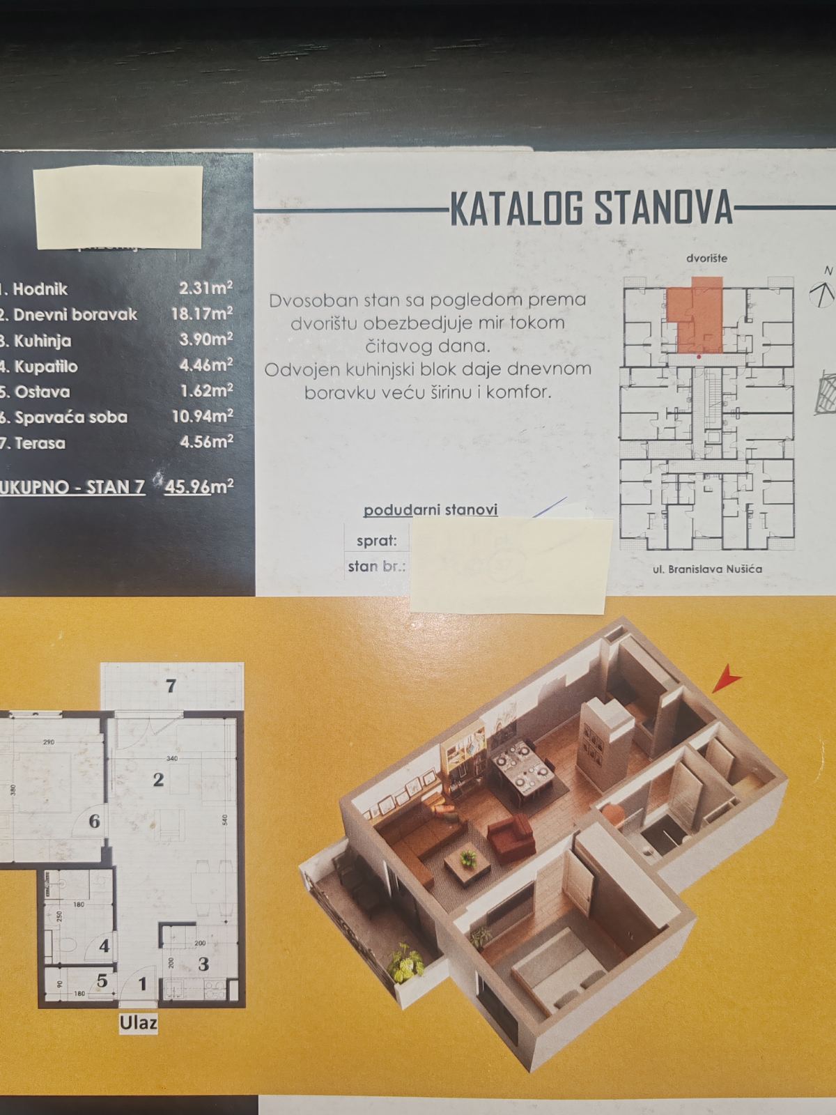 Stan u Obrenovcu-Rvati-46 m2
